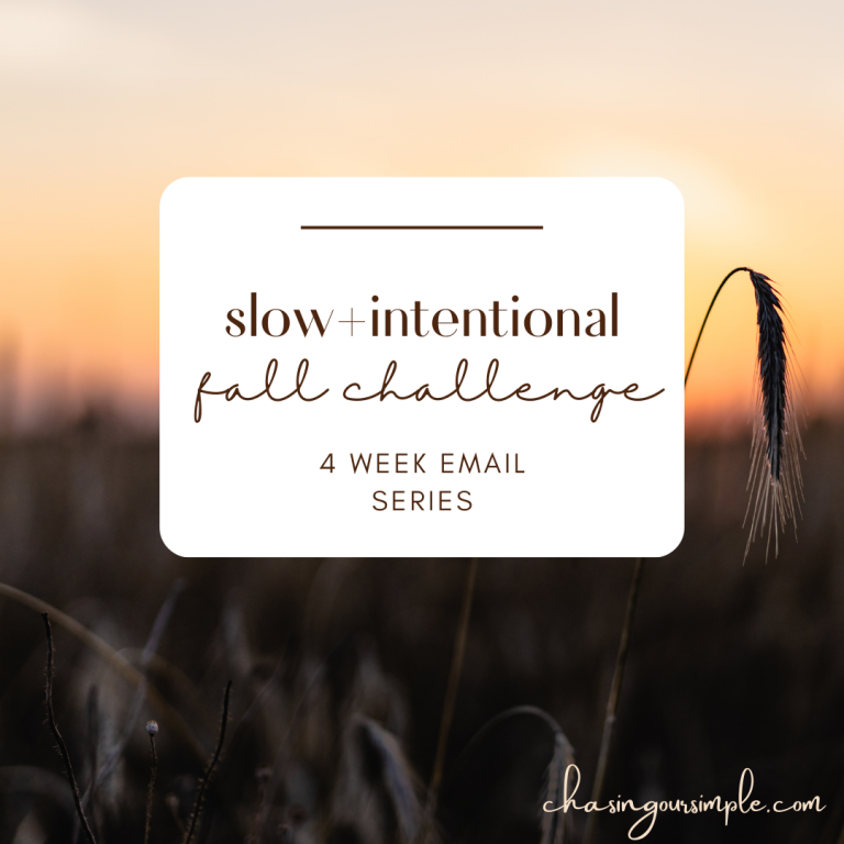 Embracing Slow and Intentional Living