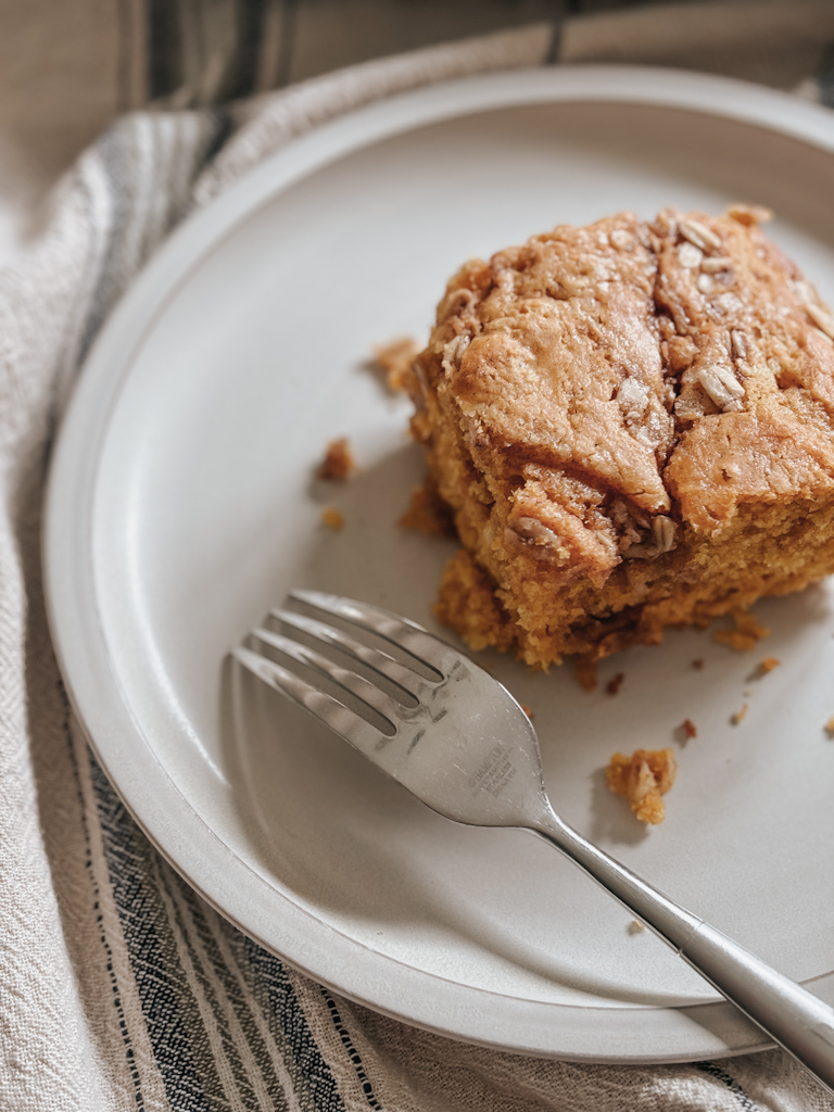 Easy Pumpkin Coffee Cake with Pancake Mix