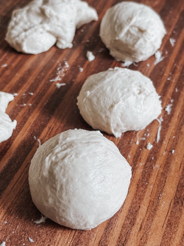 dough in the shape of rolls