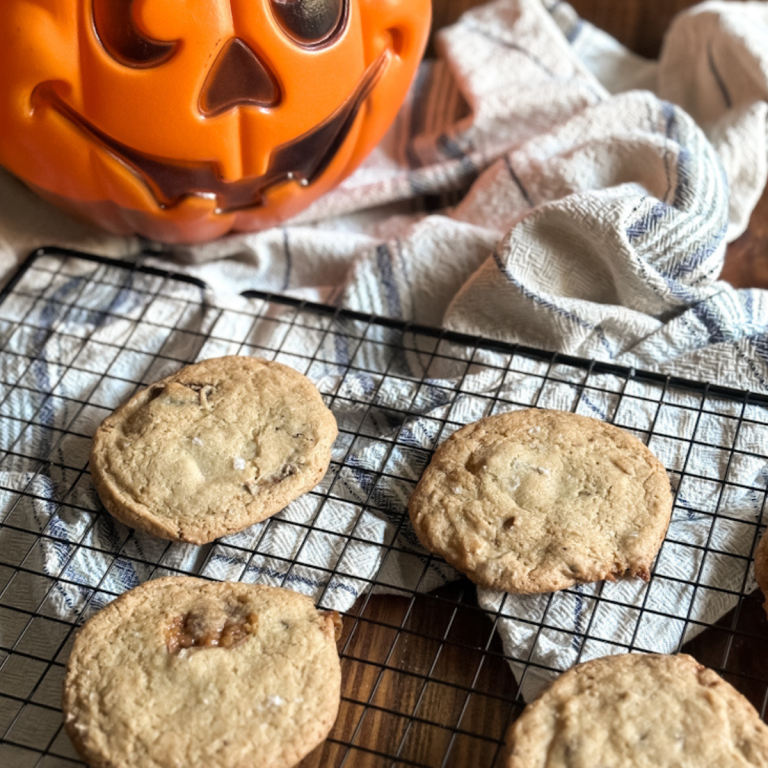 Leftover Halloween Candy Cookies Made with Sourdough Discard