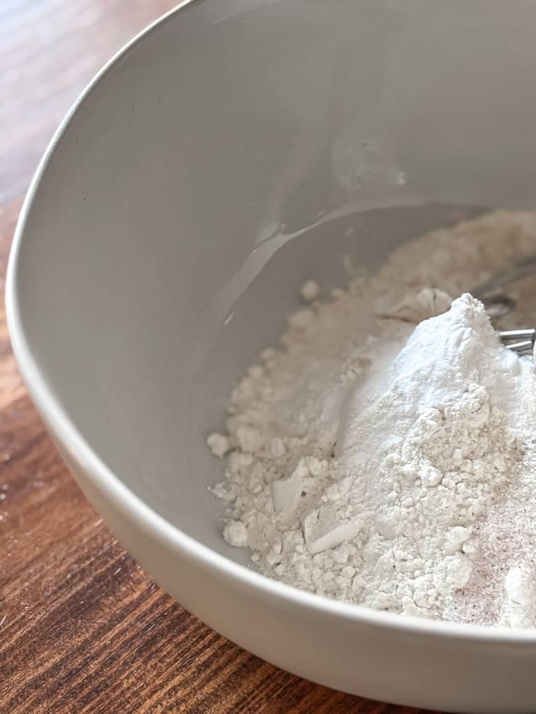 dry muffin mix in a bowl