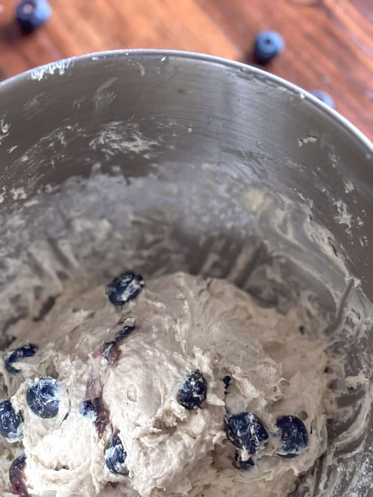 sourdough blueberry bread dough