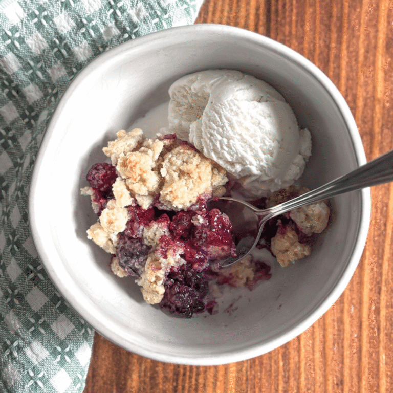 Easy Dutch Oven Style Blackberry Cobbler