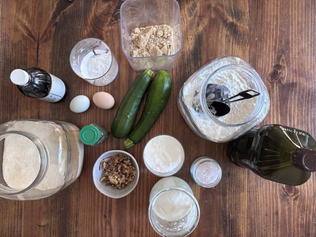 sourdough zucchini bread ingredients