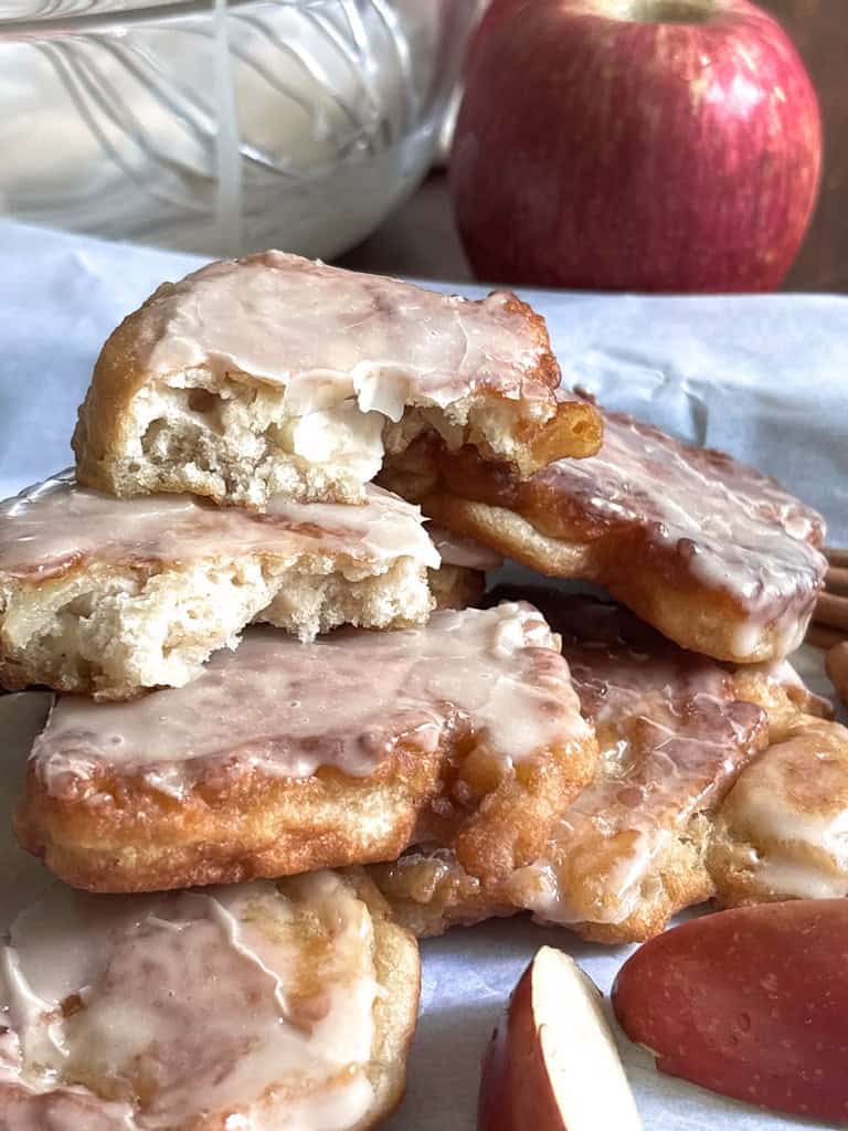 stack of applesauce fritter