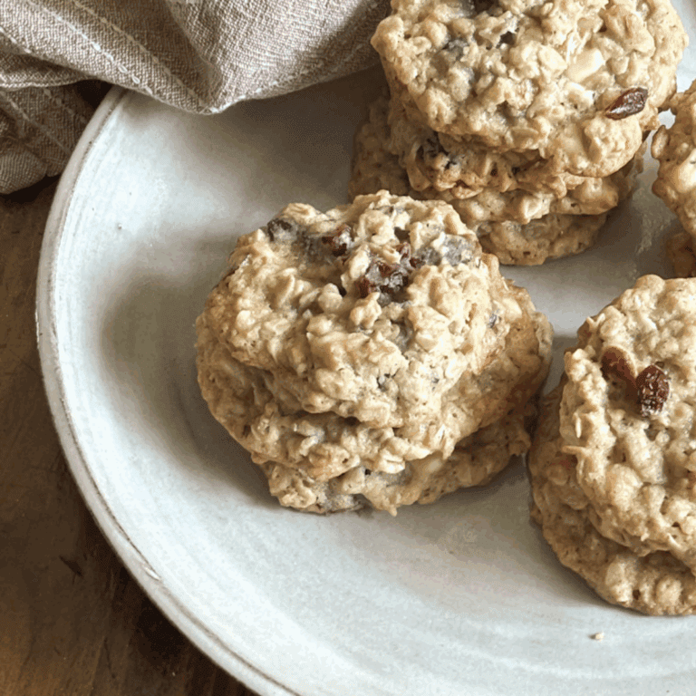 Oatmeal Cranberry Walnut Cookies with White Chocolate Chips