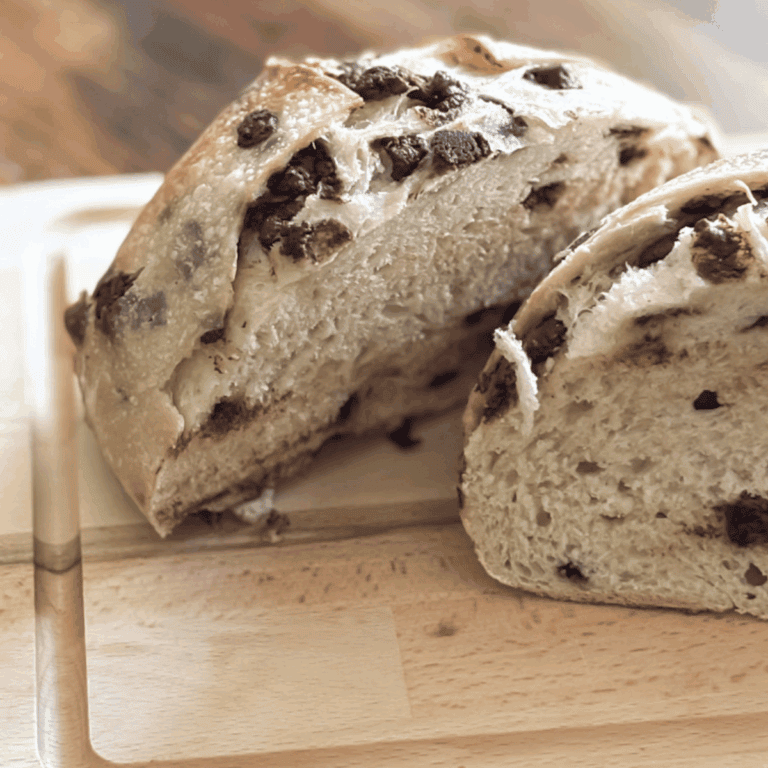 Overnight Chocolate Chip Sourdough Bread