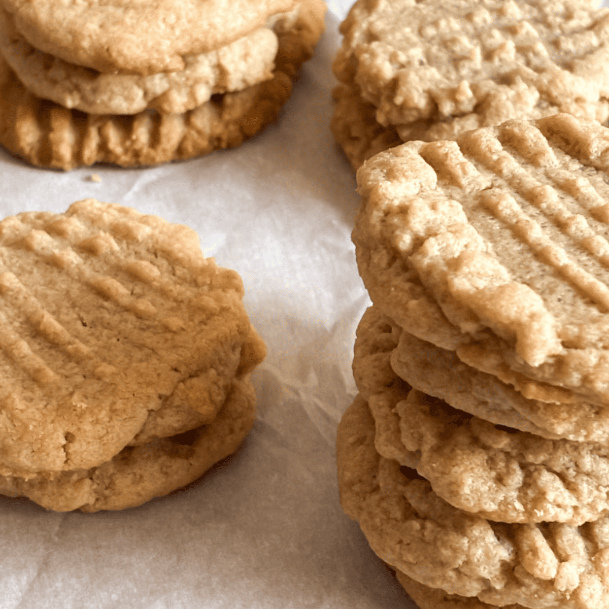 Classic Peanut Butter Cookies Made with Fresh Milled Flour