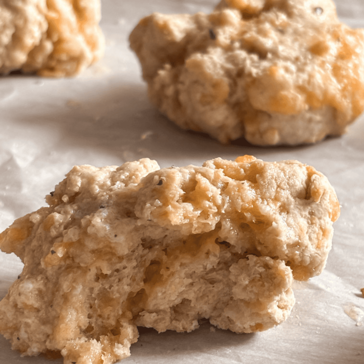 Fresh Milled Sourdough Cheddar Biscuits Made with Discard