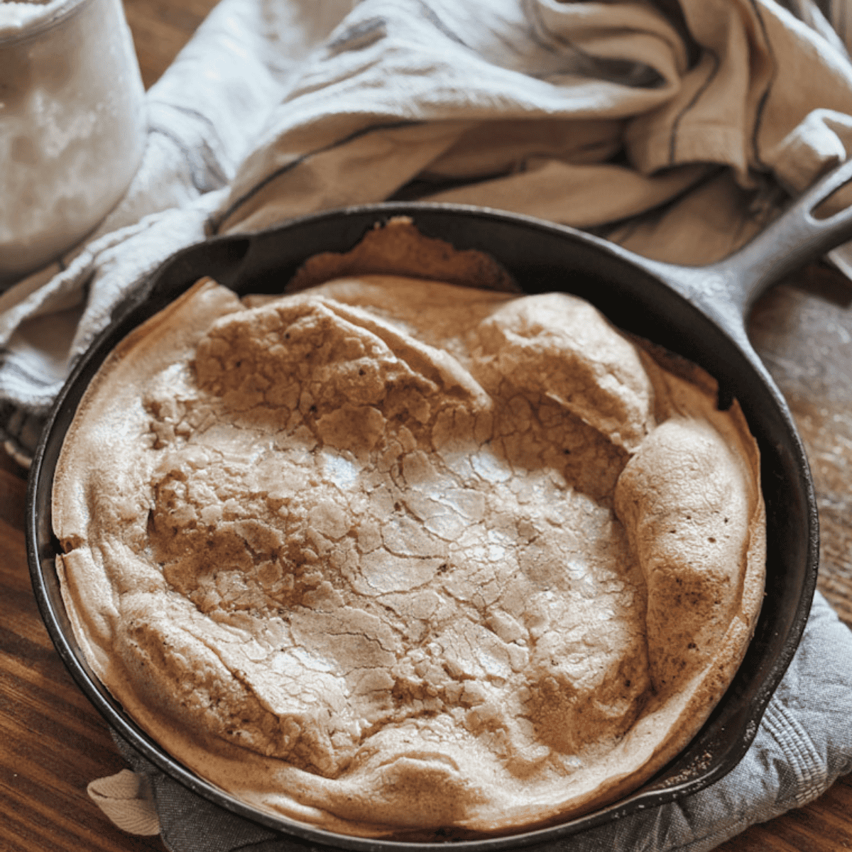 Cinnamon Spiced Sourdough Dutch Baby German Pancake Recipe