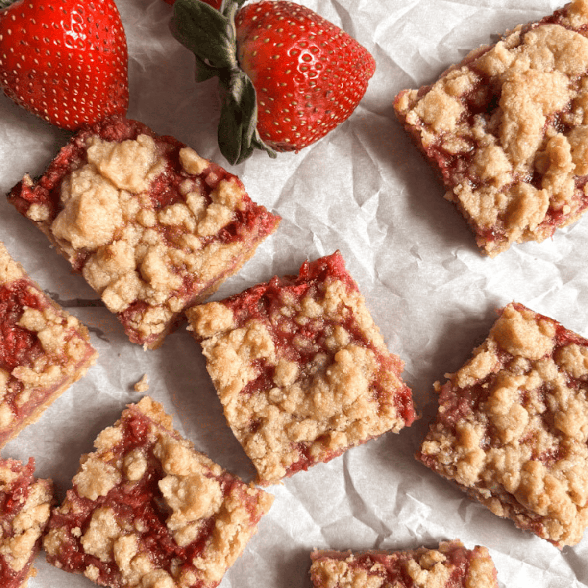 Easy Fresh Milled Strawberry Shortcake Bars 